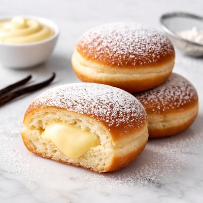 Pareve custard donut