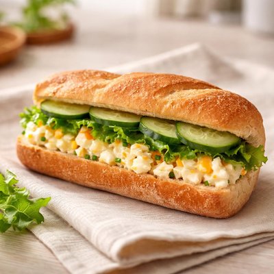 巴黎贝甜 鸡蛋和黄瓜三明治
