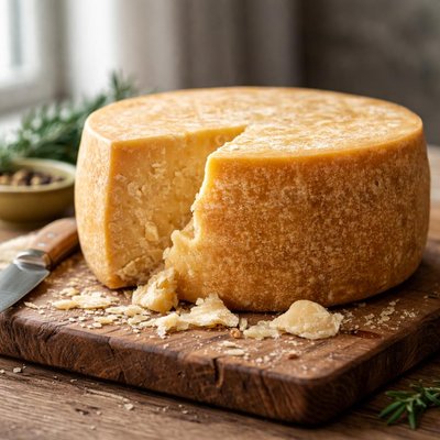 Parmesan cheese wheel