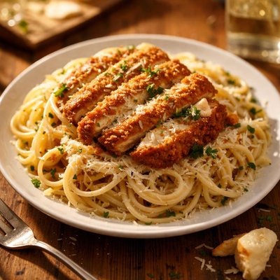 帕尔马干酪鸡肉面