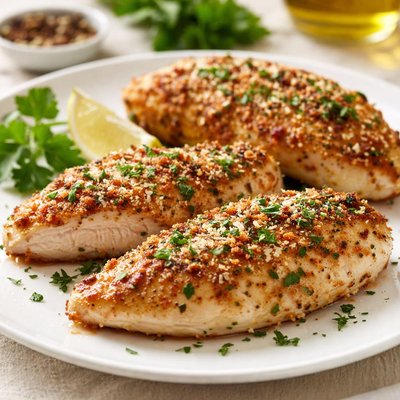 Parmesan crusted chicken breast