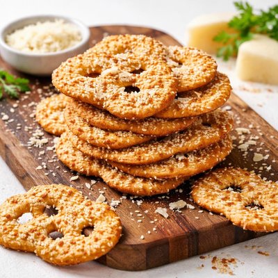 Parmesan pretzel crisp