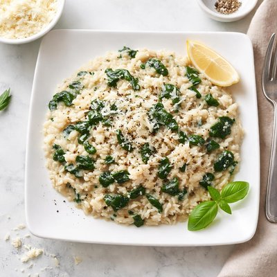 Parmesan spinach risotto