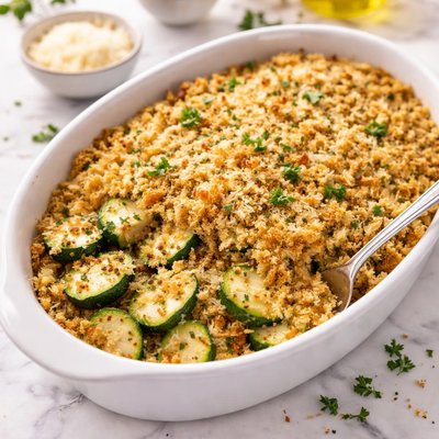 Parmesan zucchini crumble