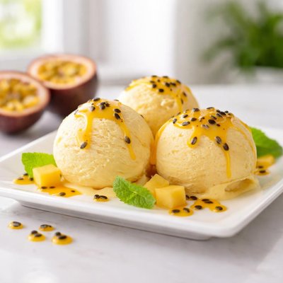 Passion fruit gelato