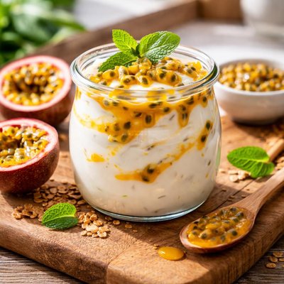 Passion fruit greek yogurt