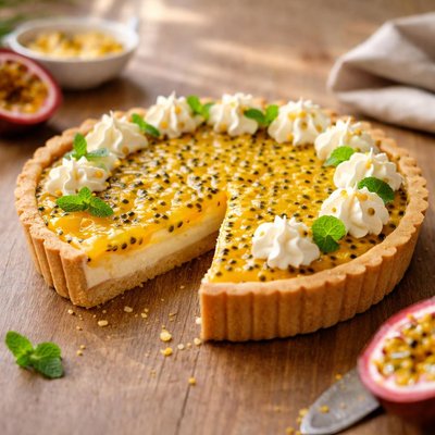 Passion fruit tart