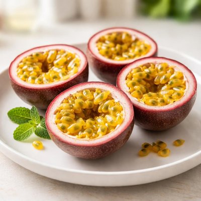 Passion fruit with seeds
