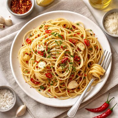 パスタアリオーリペペロンチーノ