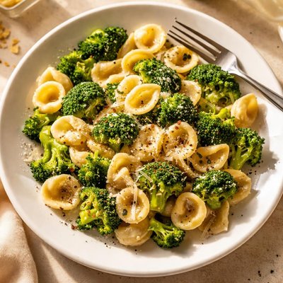 Pasta and broccoli