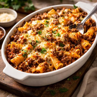 意式通心粉烤配牛肉