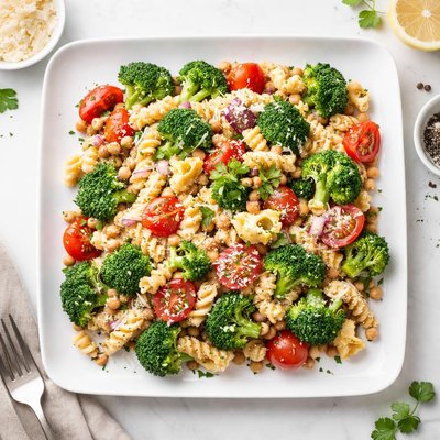Pasta salad with broccoli