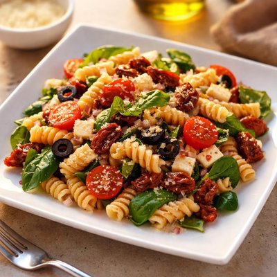 Pasta salad with sun-dried tomatoes