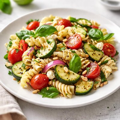 Pasta salad with zucchini