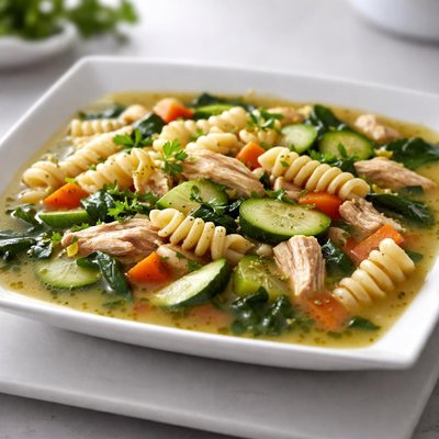 Pasta vegetable chicken soup