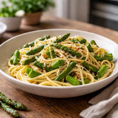 Pasta with asparagus