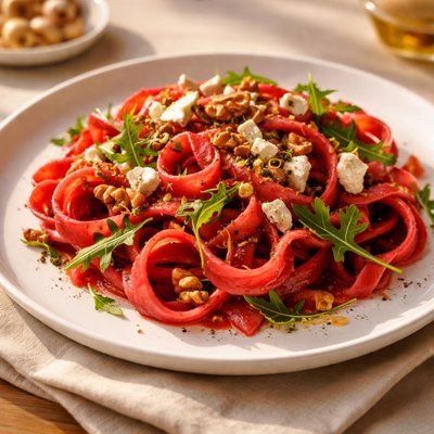 Pasta with beet