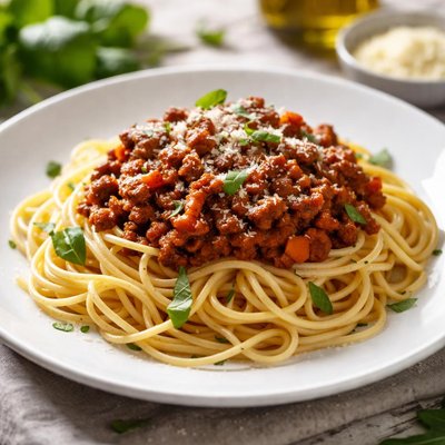 Pasta with bolognese sauce
