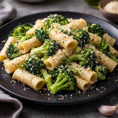 Pasta with broccoli and cheese