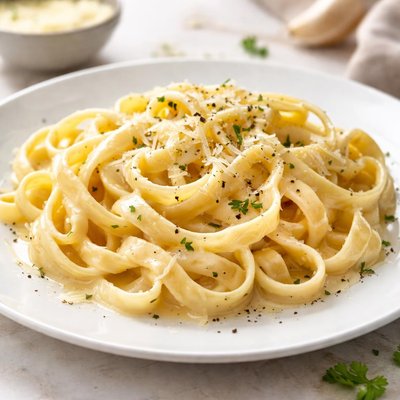 Pasta with cheese sauce