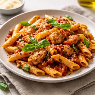 鸡肉番茄酱意大利面
