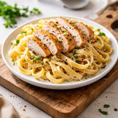 Pasta with chiken breast
