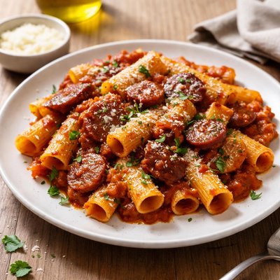 Pasta with chorizo