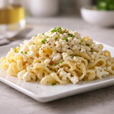 Pasta with cottage cheese