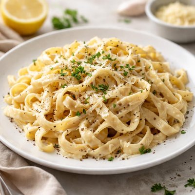 Pasta with creamy sauce