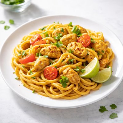 Pasta with curry sauce