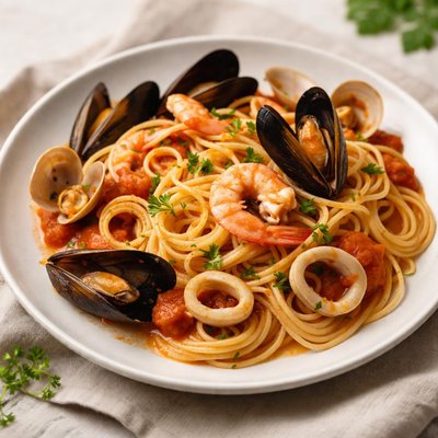 Pasta with frutti di mare