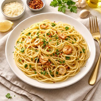 Pasta with garlic and oil