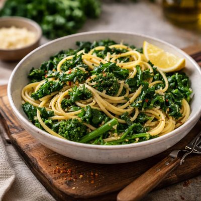 Pasta with greens