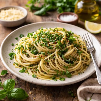 Pasta with herbs