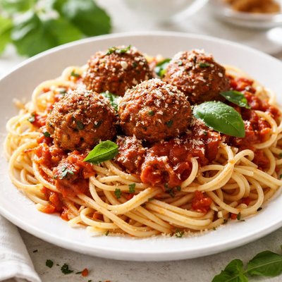 Pasta with meatballs