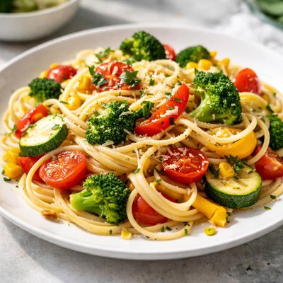 Pasta with mixed vegetables