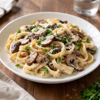 奶油蘑菇意大利面