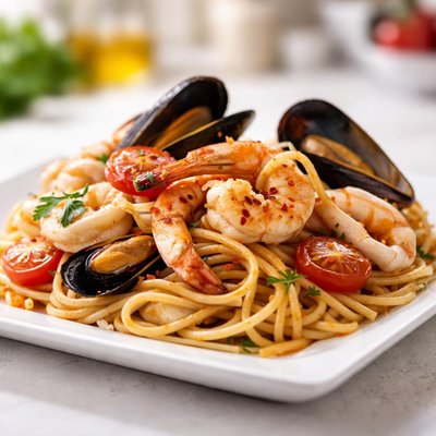 Pasta with seafood