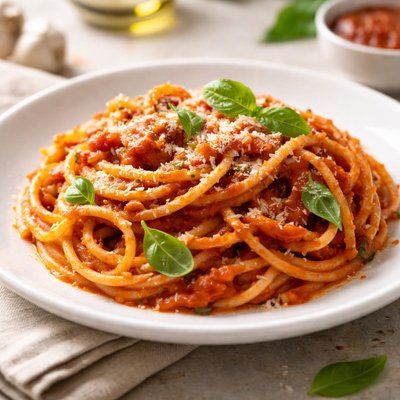 Pasta with tomato sauce