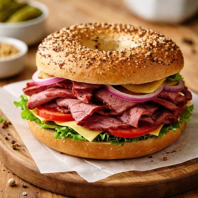 Pastrami bagel
