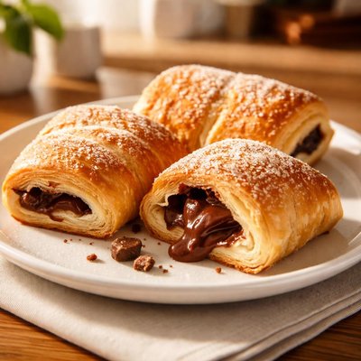 Pastry with chocolate filling