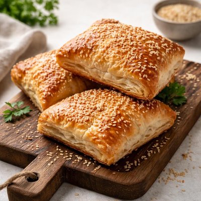 Pastry with sesame seeds