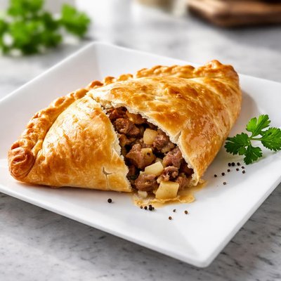 Pasty with beef and potatoes