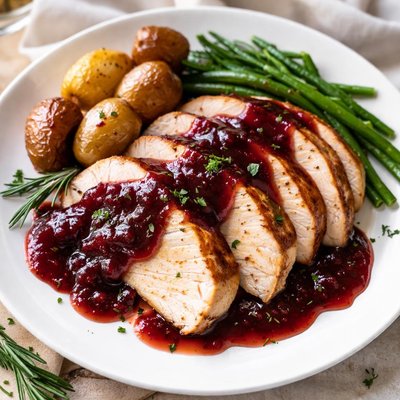 Pavo con salsa de ciruela