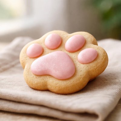 Paw-shaped cookie