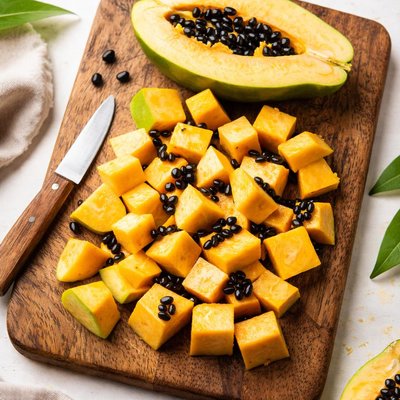 Trozos de papaya