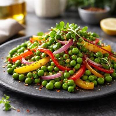 Pea and pepper salad