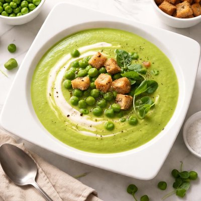 Pea cream soup