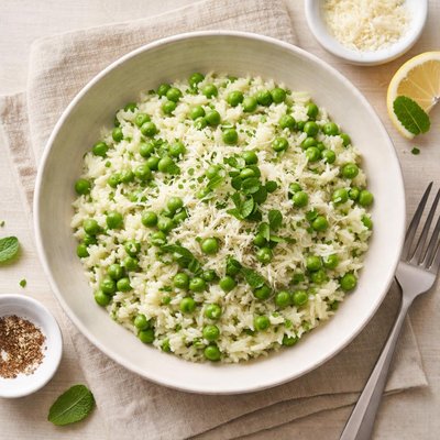 Pea risotto