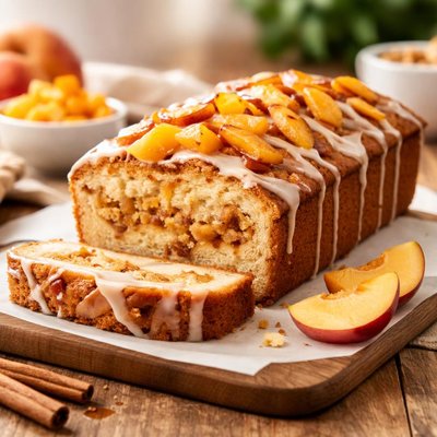 Peach cobbler pound cake